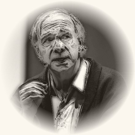 Illustrated portrait of Ray Dalio