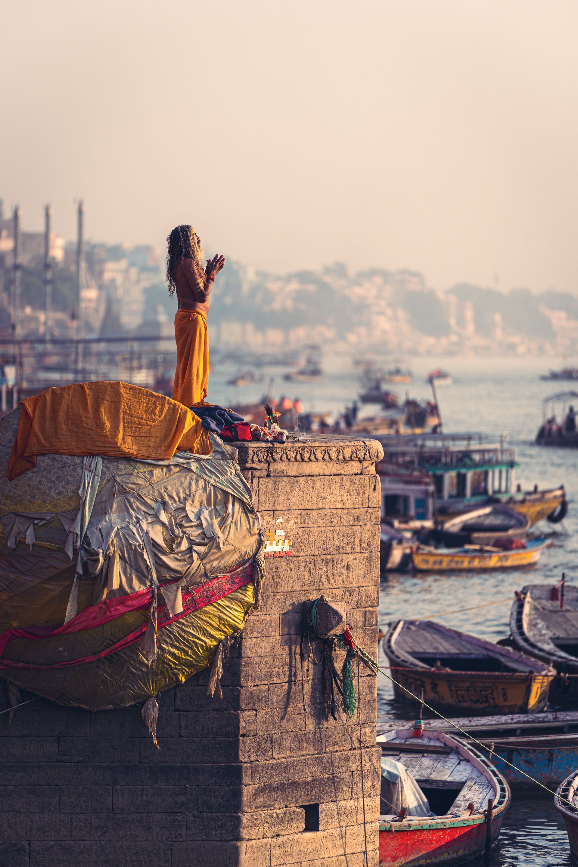Dawn prayers at the ghats