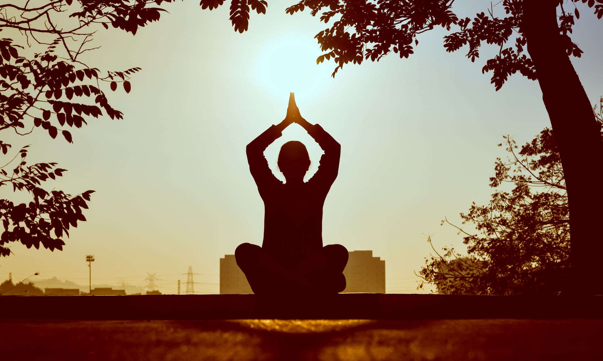 A moment of meditation at sunrise